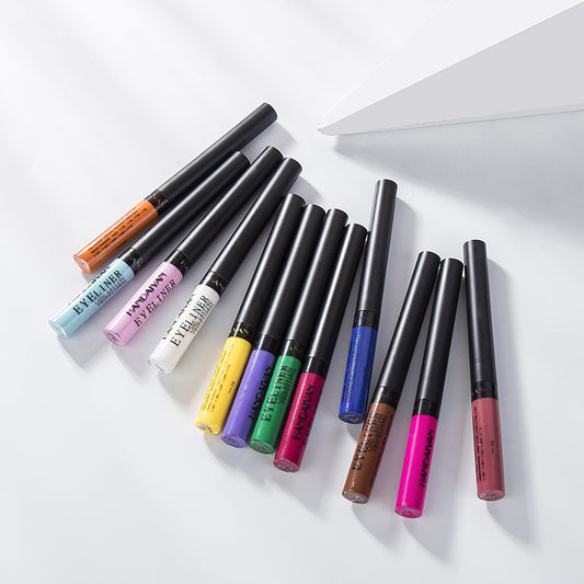 Harajuku Style Color Matte Eyeliner Liquid - 12-Pack