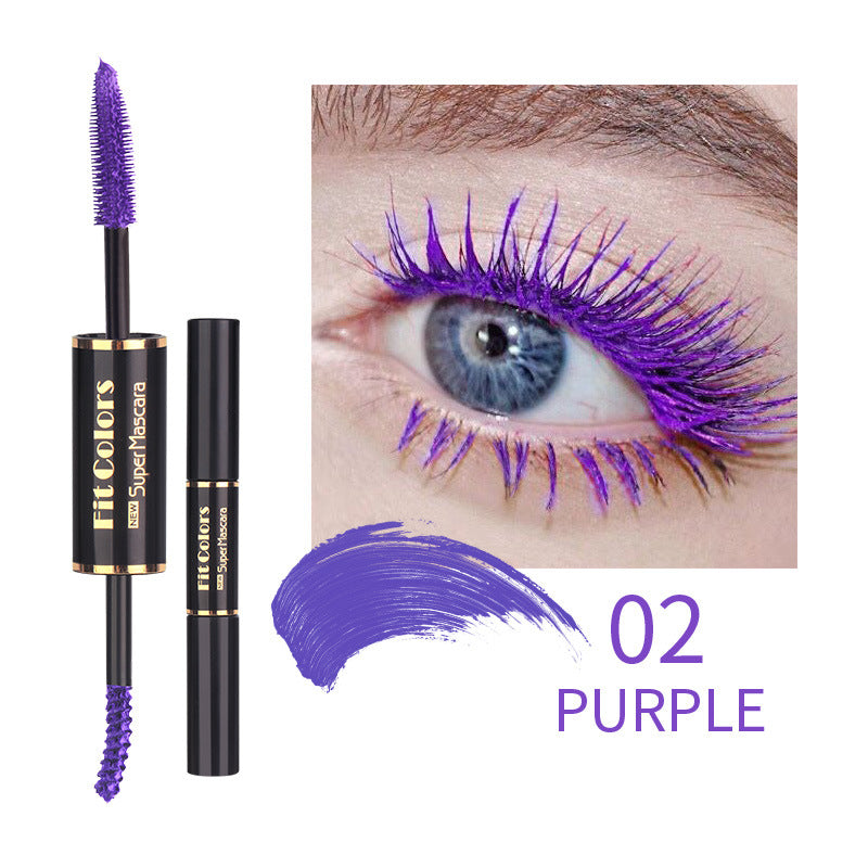 Double-Head Color Mascara - Waterproof & Thick Curling