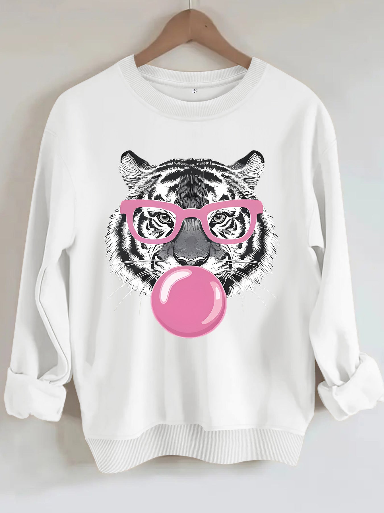Tiger Bubble Gum Women's Pullover Top in Multiple Colors