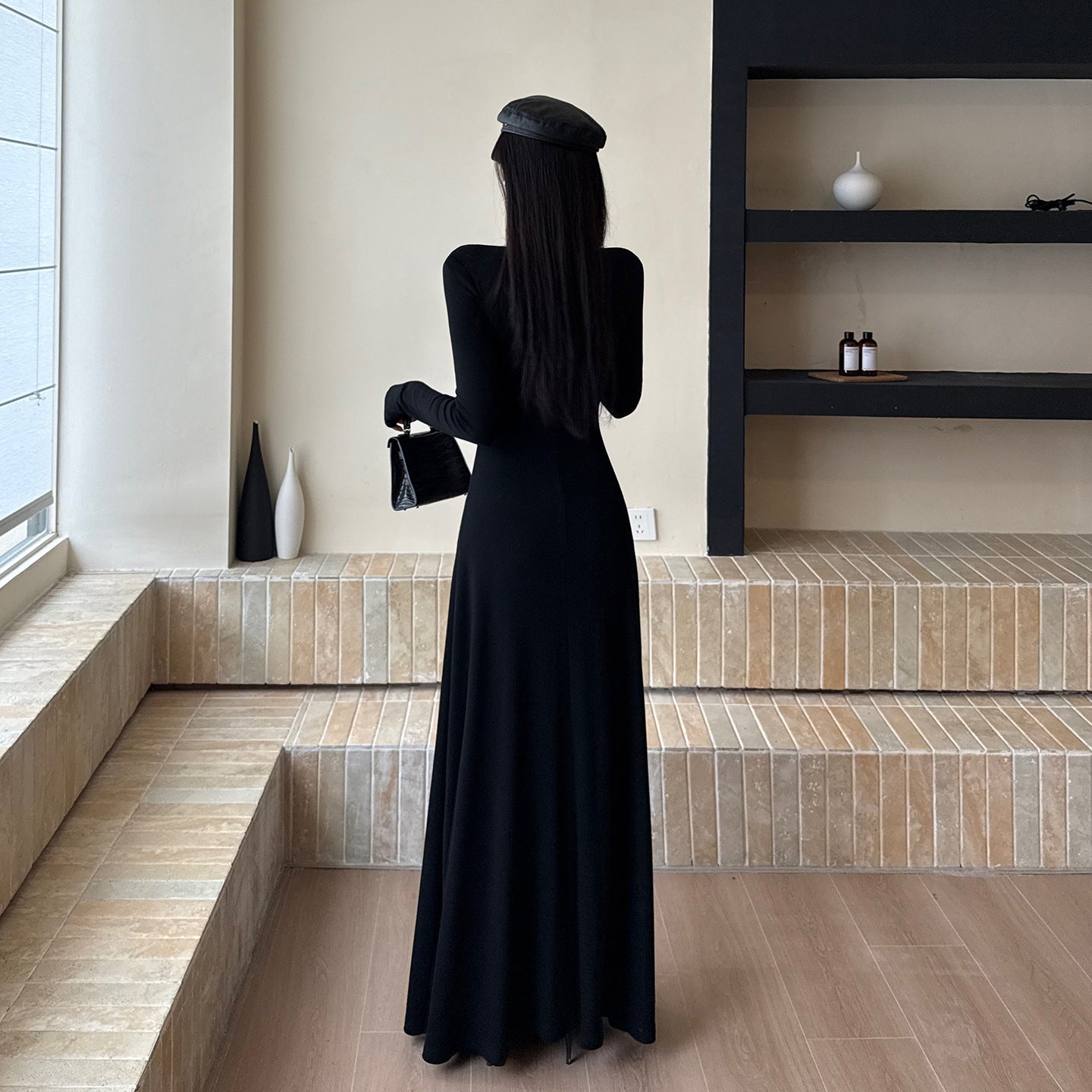 Casual Long-Sleeved Dress with A-List Style