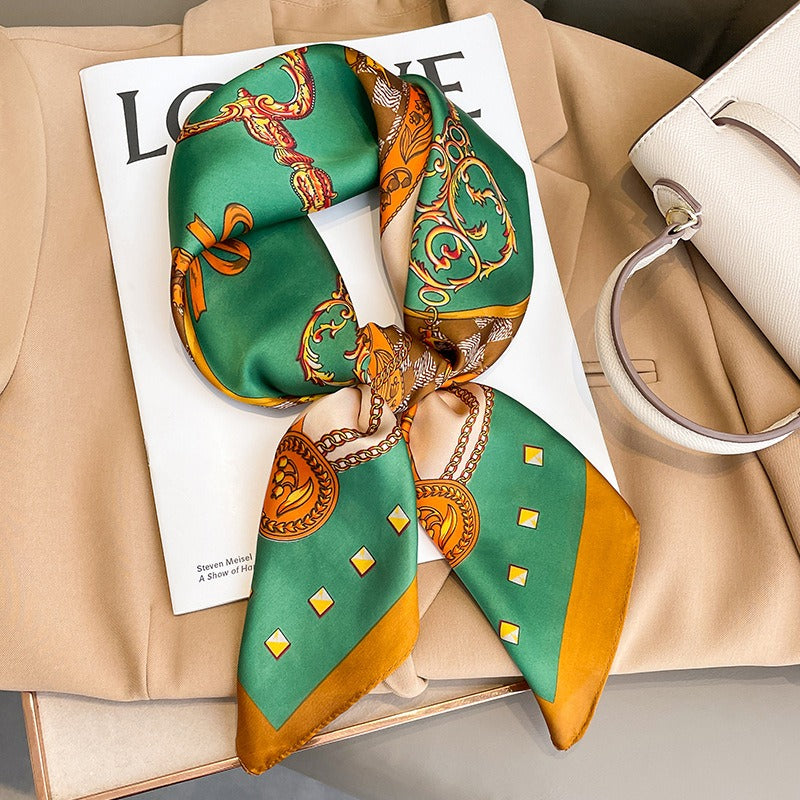 Playful Small Square Scarf - Harajuku Style