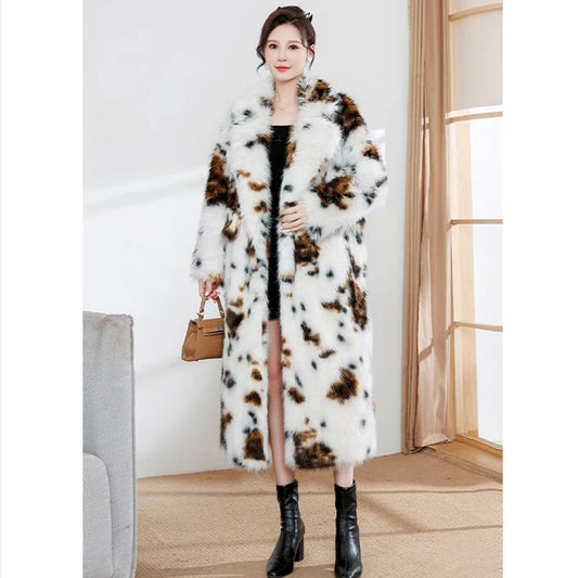 Women's Playful Faux Fur Trench Coat - Harajuku Style