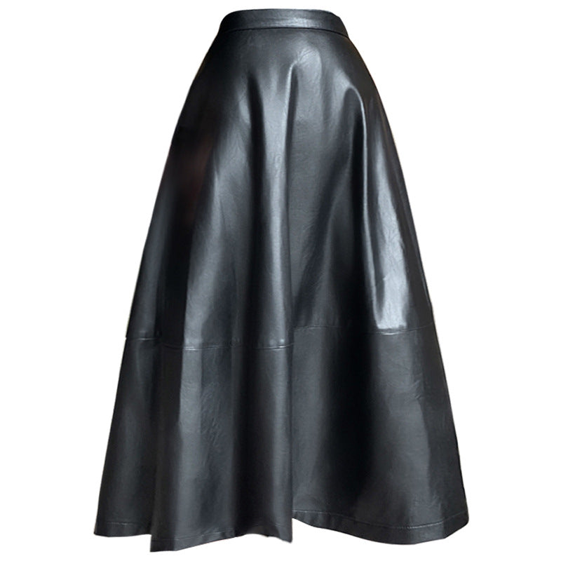 Harajuku Style PU Leather Half Skirt for Women