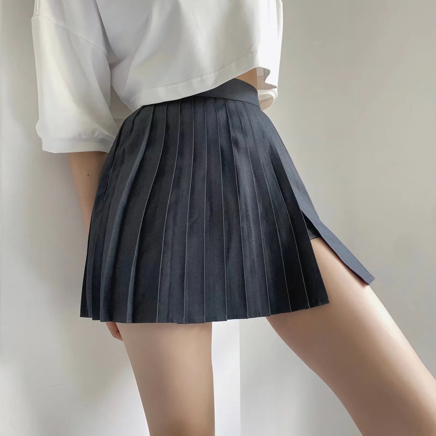Solid Color High Waisted Women's Skirt