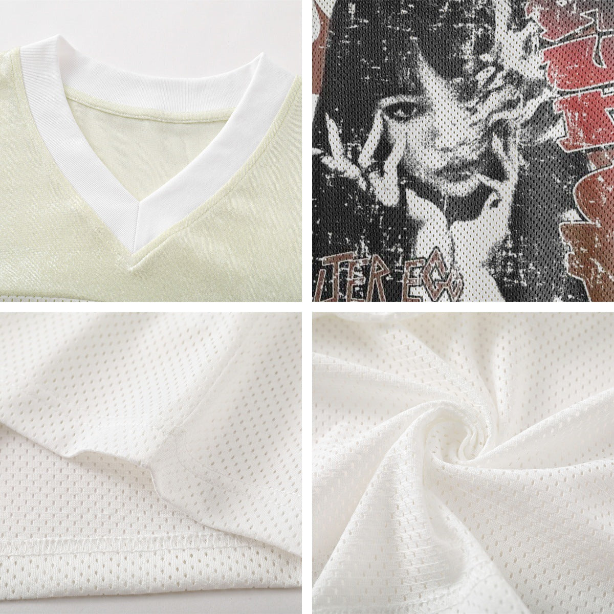 Mesh Sports V-Neck Short Sleeve T-Shirt