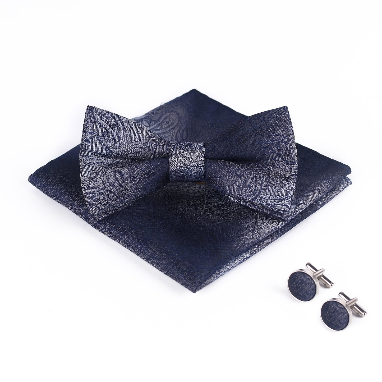 3 Piece Polyester Jacquard Matte Color Men's Party Accessory Set