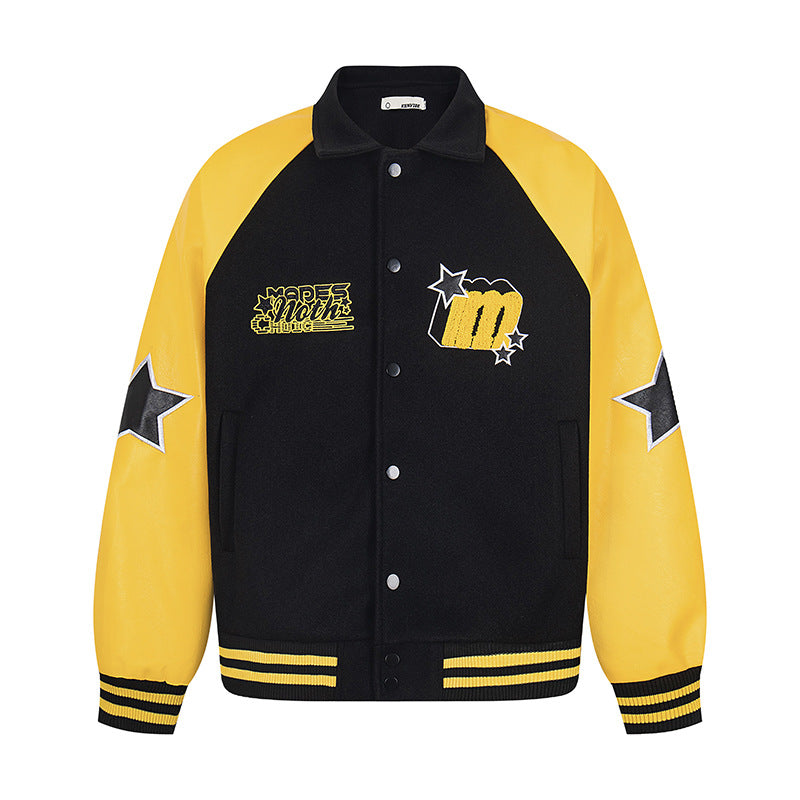 Harajuku Stars Varsity Jacket Casual Loose Jacket