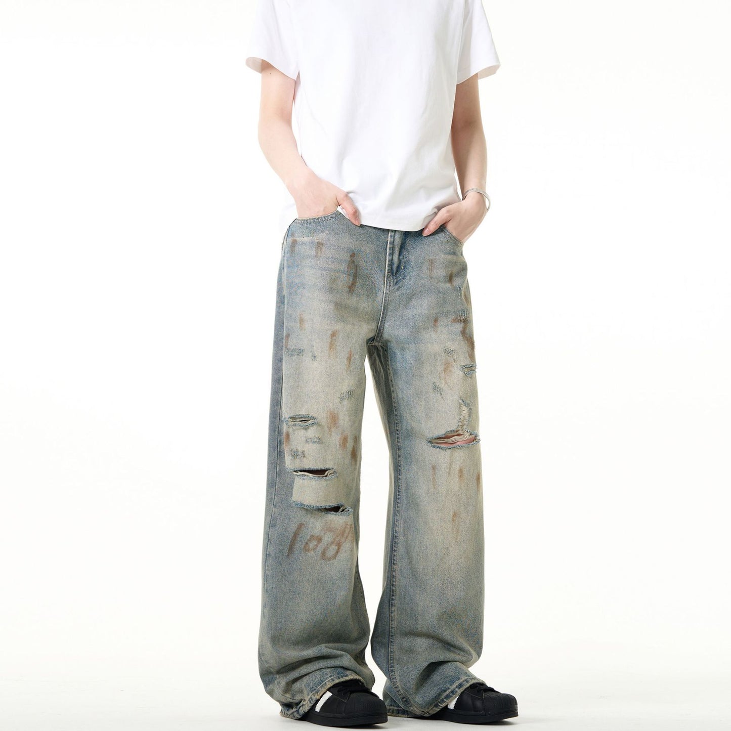 Vintage Ripped Jeans for Men - Summer Edition