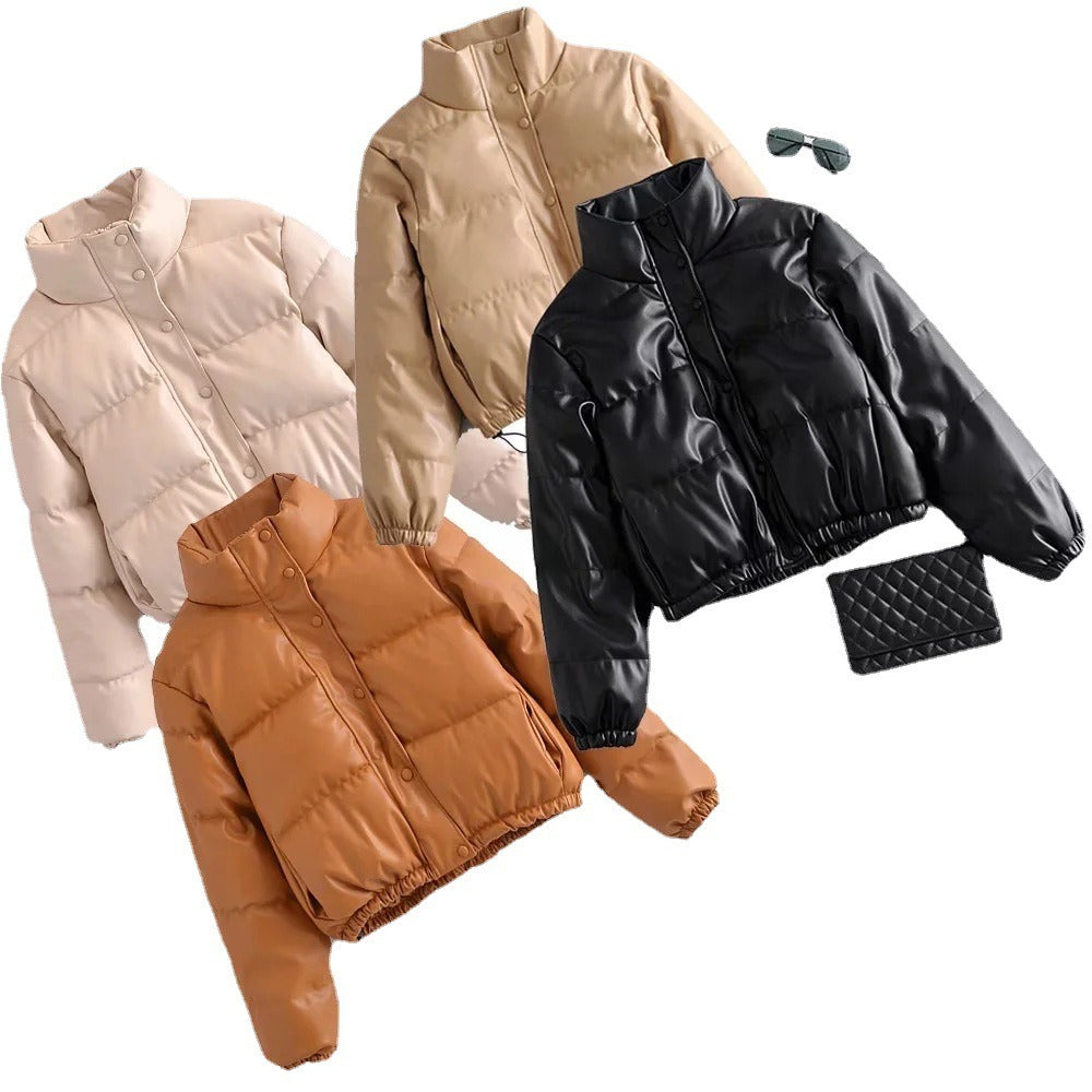 Harajuku Style Imitation Fur Cotton Jacket for Women