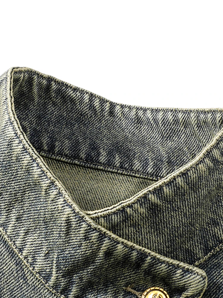 Harajuku Style Women's Patchwork Denim Coat