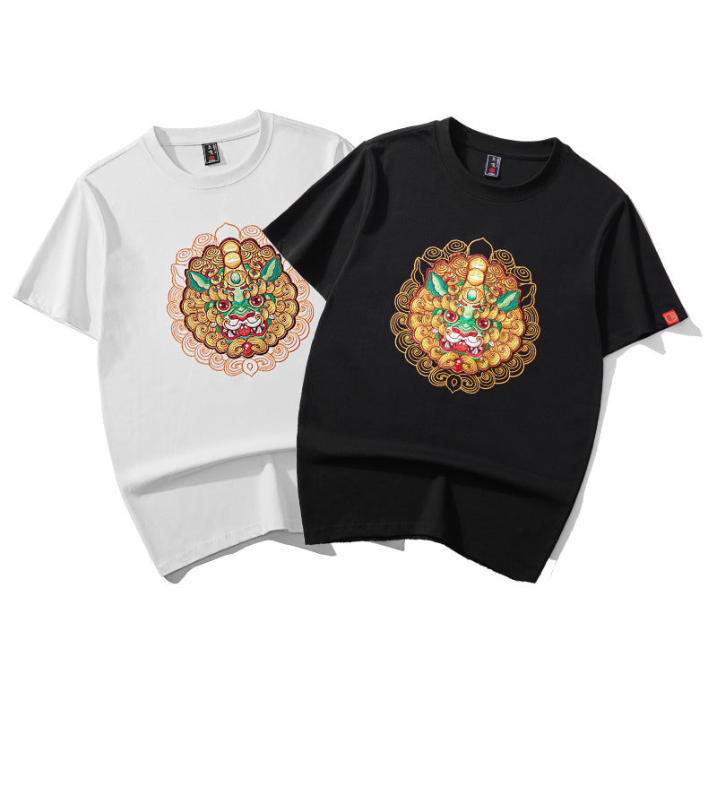 Heavy Embroidered Short Sleeve T-Shirt