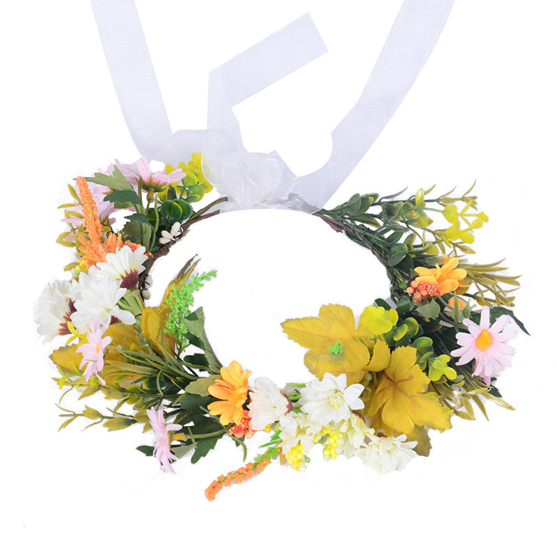 Chrysanthemum Flower Garland Headband