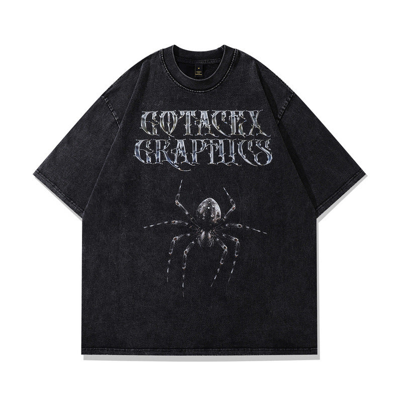 Playful Water-Washed Vintage Medusa T-Shirt