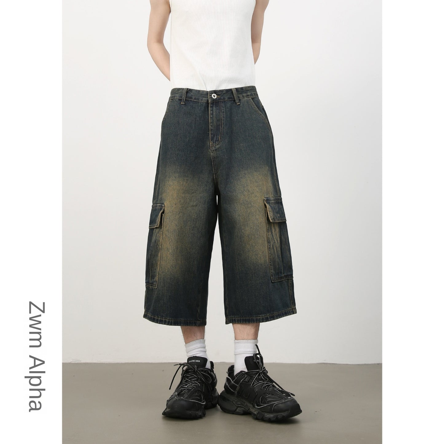 Nirben Multi-Pocket Skateboard Denim Shorts - Harajuku Style