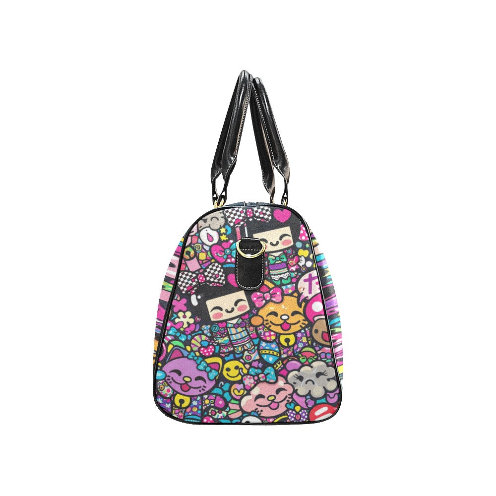 Harajuku Pop Parade Travel Bag Black (Small)