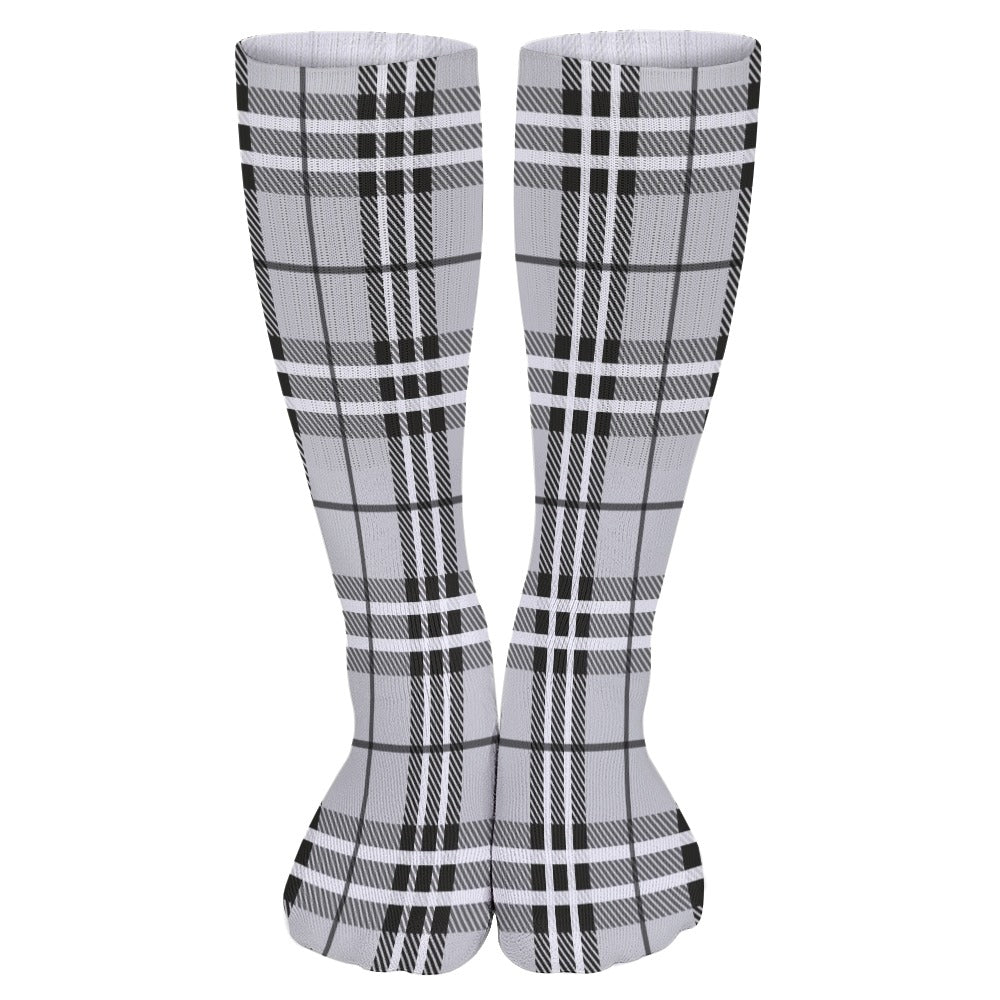 Black and White Plaid Breathable Socks