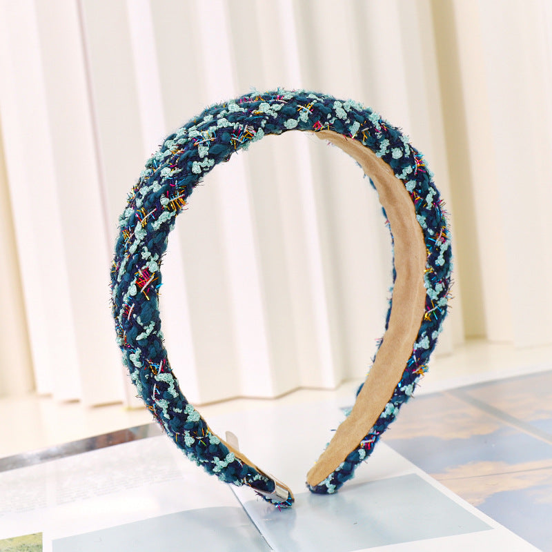 Vintage Knitting Plaid Headband for Women