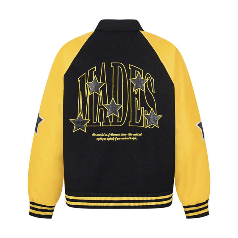 Harajuku Stars Varsity Jacket Casual Loose Jacket