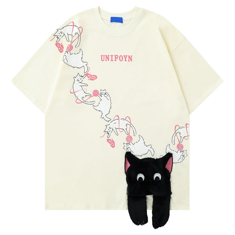 Short Sleeve T-Shirt Pink Couple Edition Summer Half Sleeve for Men