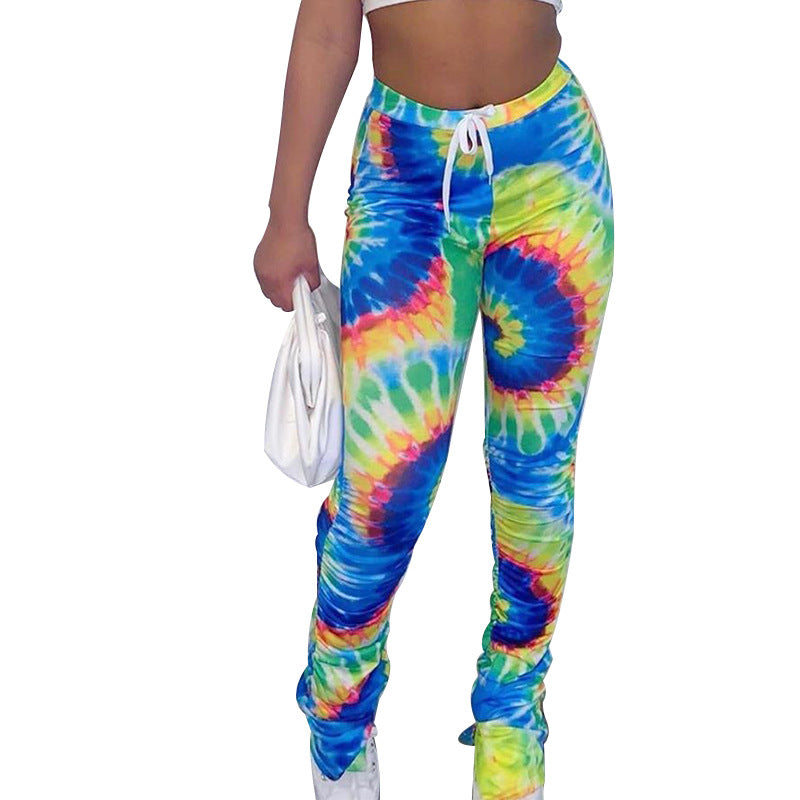 Playful Tie Dye Casual Pants for Women