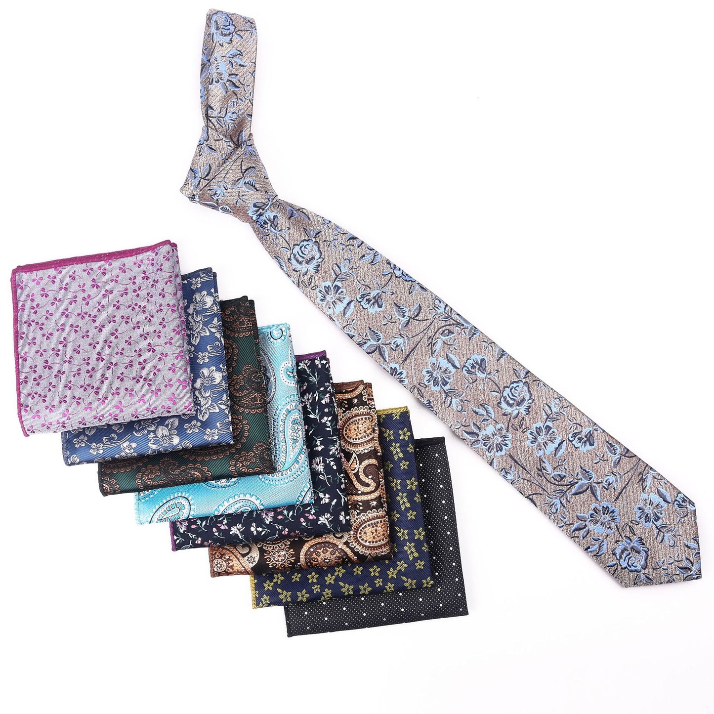 Men's Pineapple Dragonfly Pattern Jacquard Tie