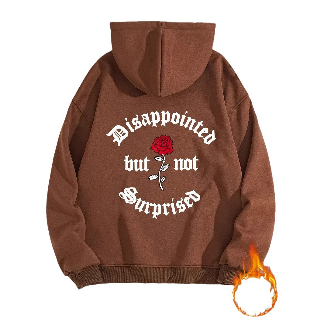 Disappointed Sweatshirt in Harajuku Style with Print and Lantern Sleeves