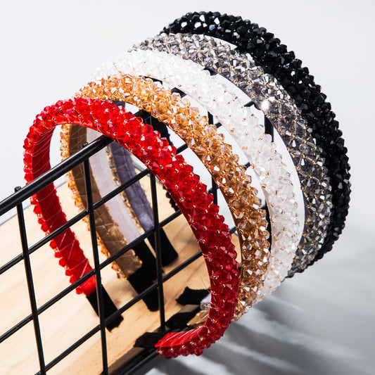 Korean Style Thin Edge Crystal Headband