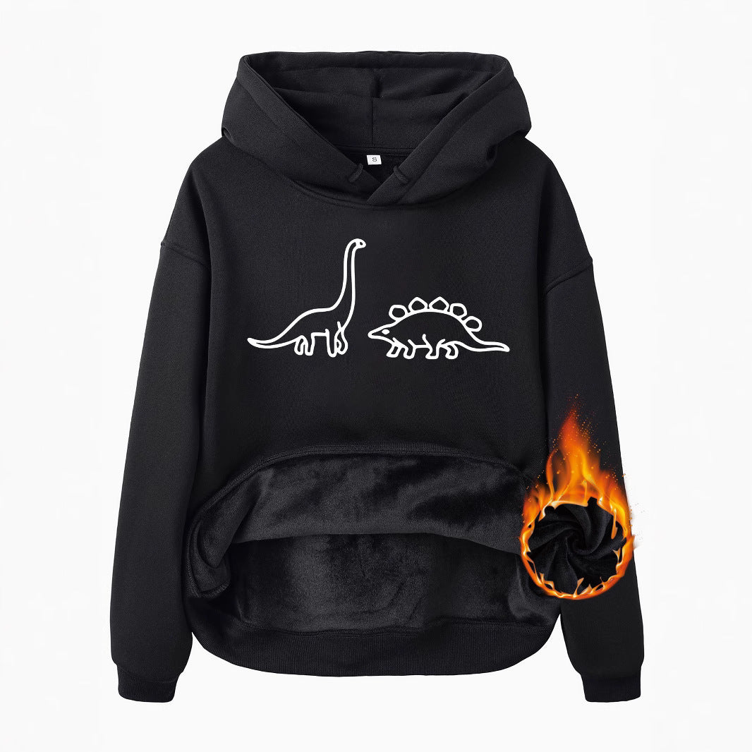 Cartoon Dinosaur Hooded Sweatshirt