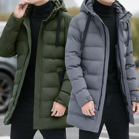 Harajuku Style Medium Length Cotton Padded Jacket