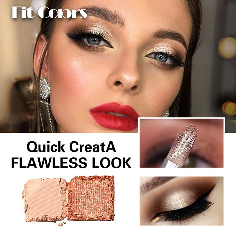 12-Color Matte & Pearlescent Makeup Powder Palette