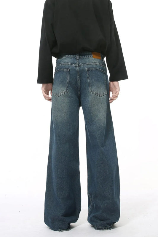 Playful Wide Leg Pocketed Jeans - Harajuku Style
