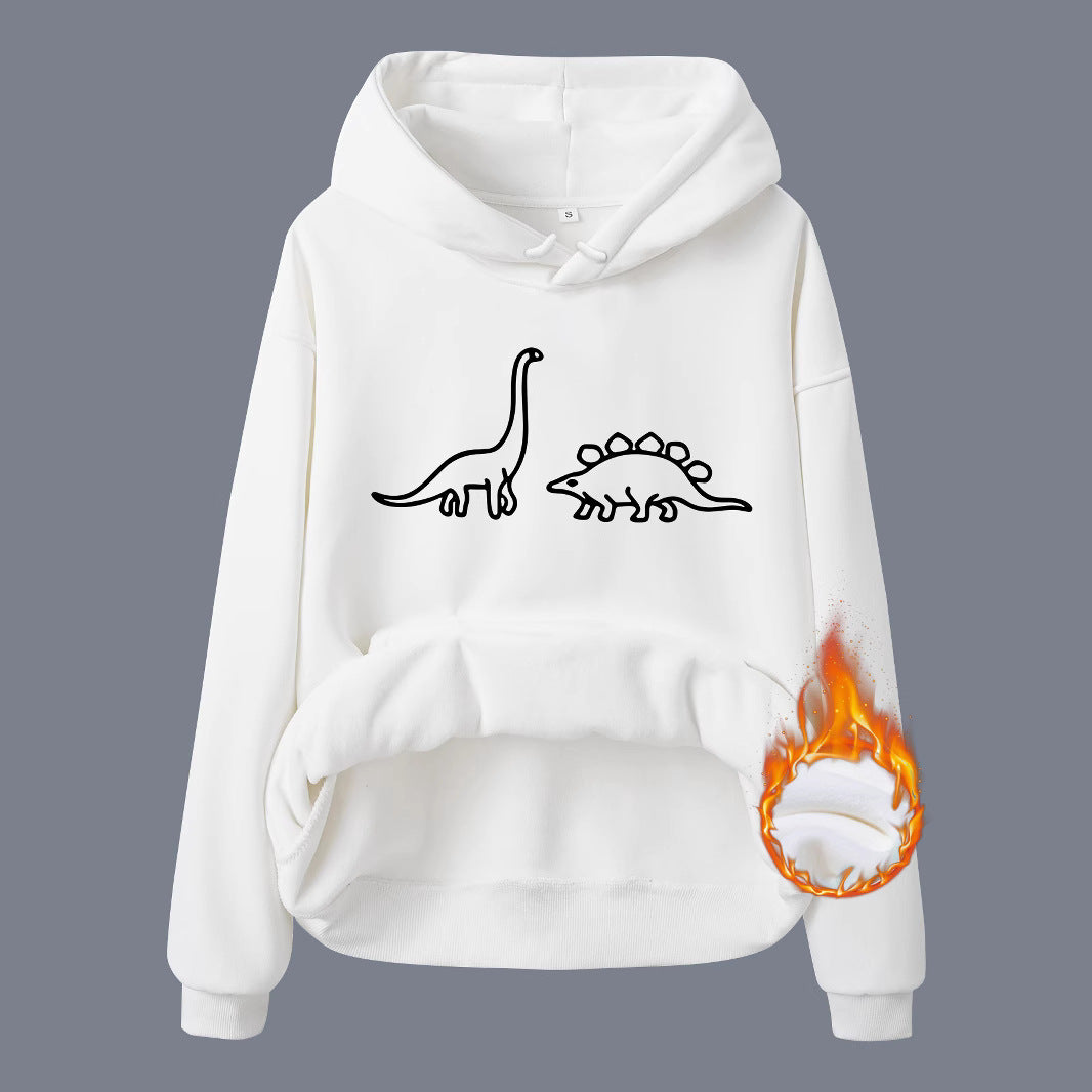 Cartoon Dinosaur Hooded Sweatshirt