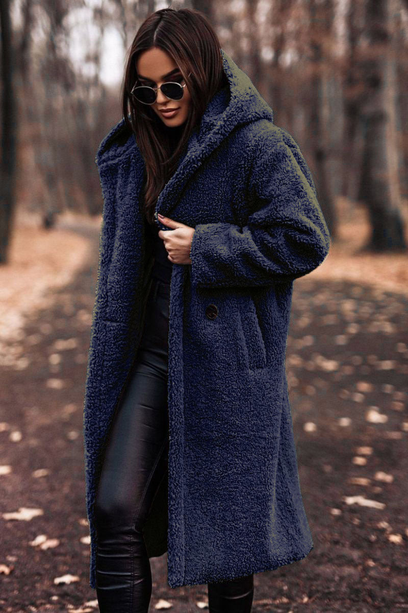 Harajuku Style Long Sleeve Woolen Women's Coat