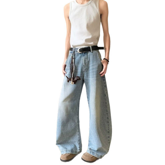 Harajuku Style Loose Straight Leg Denim Pants