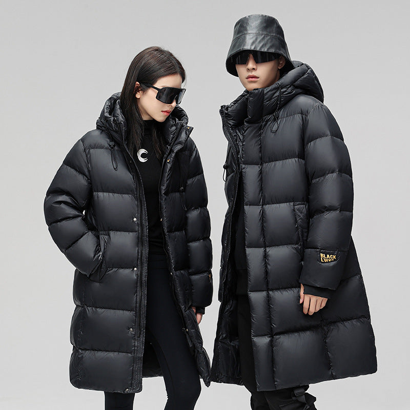 Harajuku Style Black Gold Down Bubble Coat Jacket
