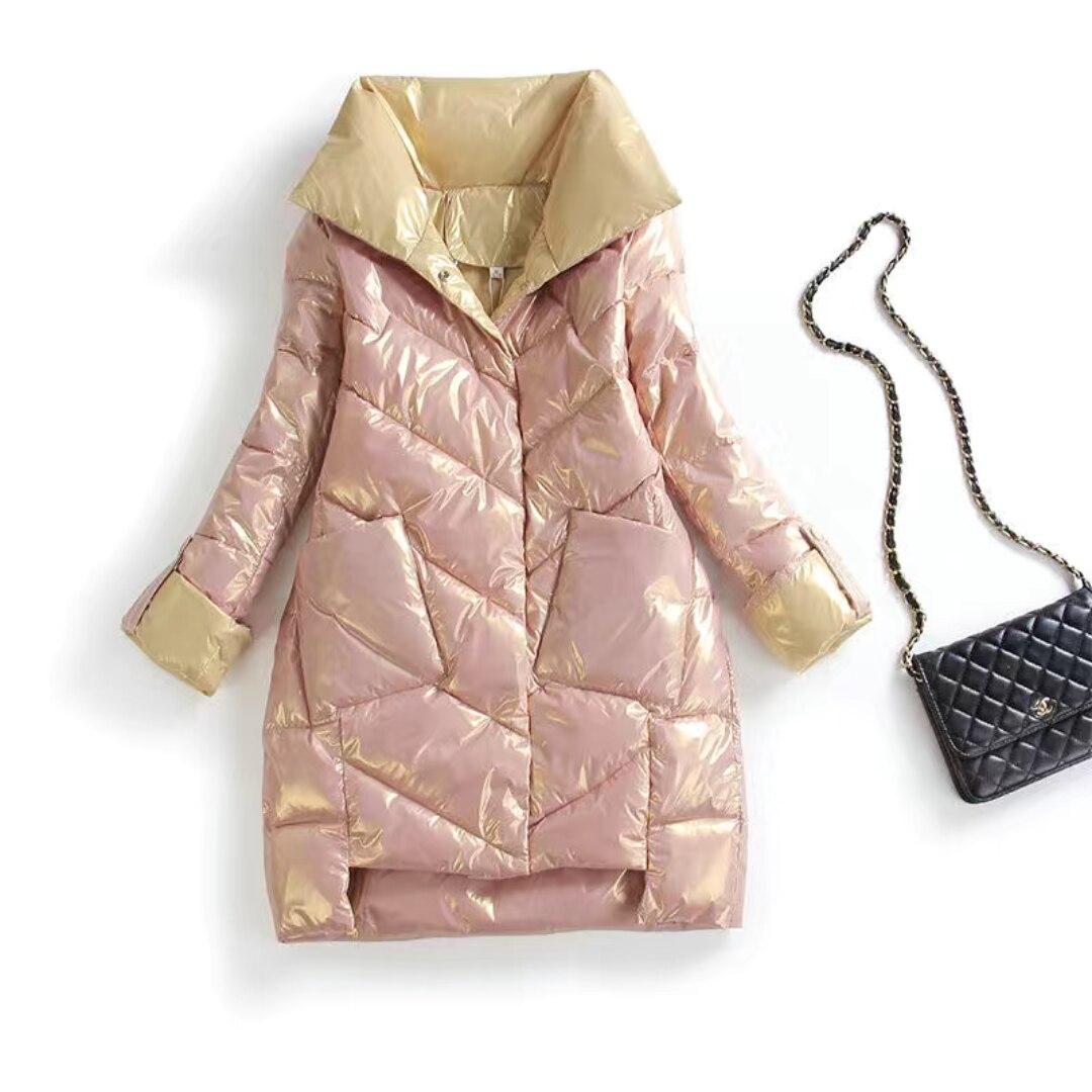 Harajuku Style Women's Windproof Quilted Hooded Parka
