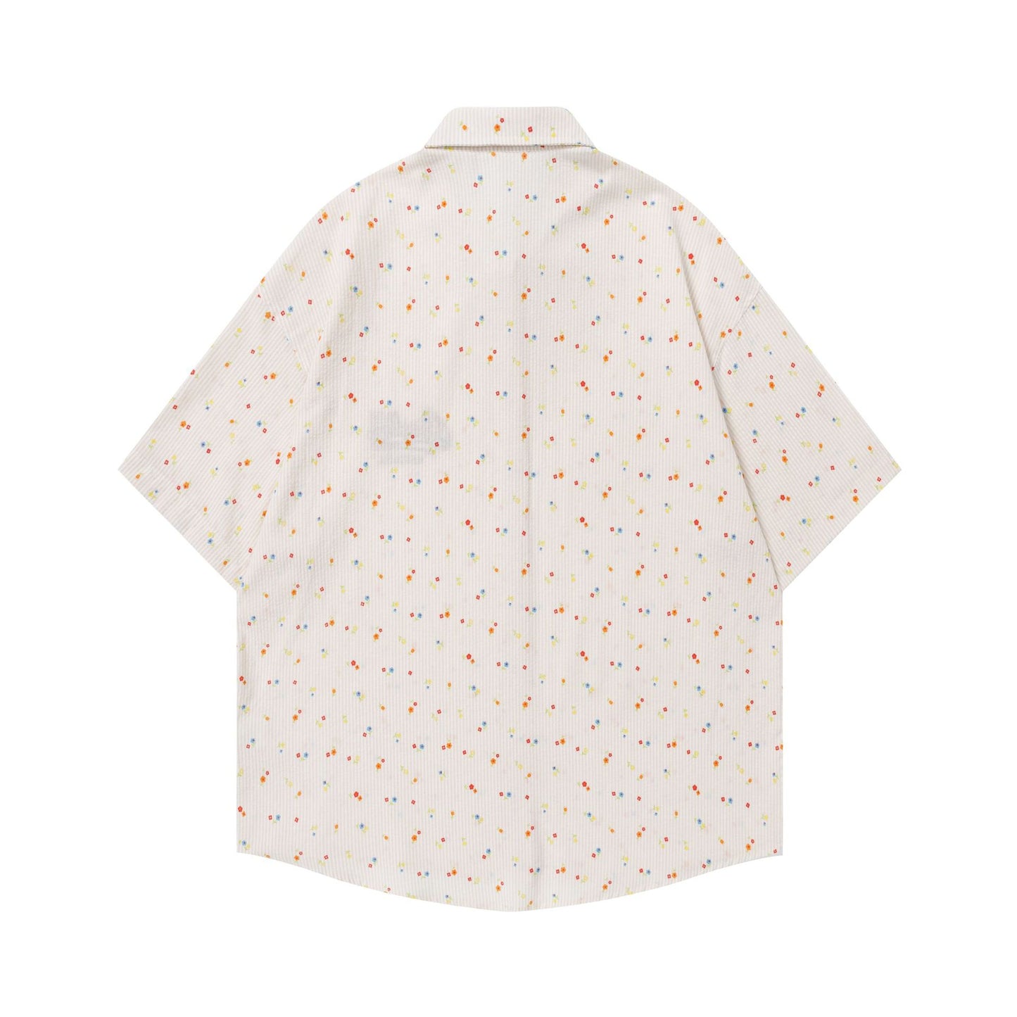 Embroidered Contrasting Tie Short-Sleeved Top — Harajuku Style Loose Fit