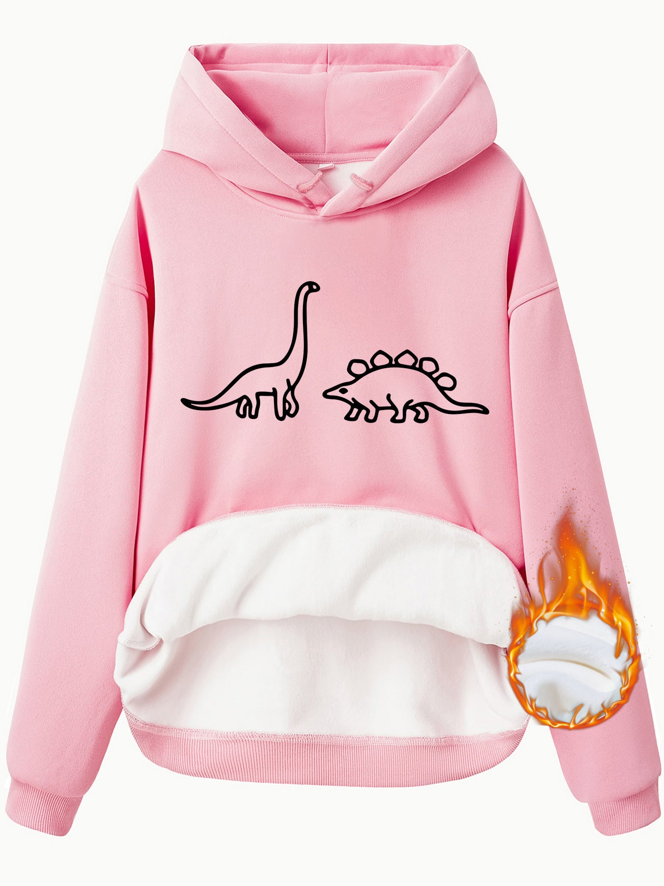 Cartoon Dinosaur Hooded Sweatshirt