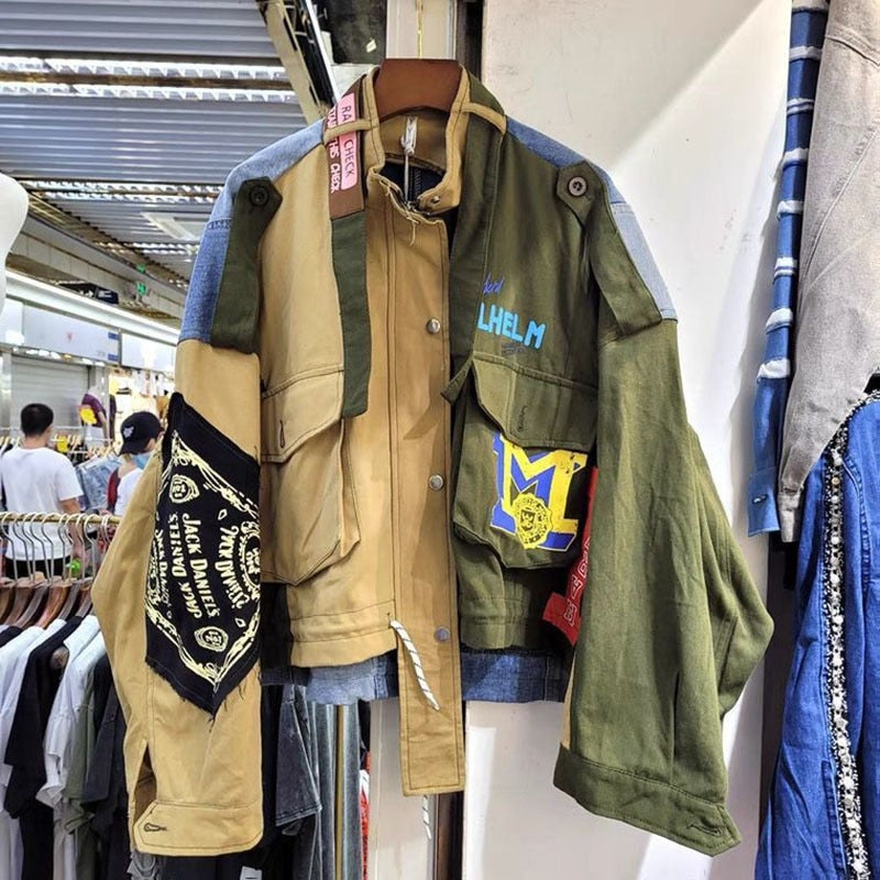 Harajuku Style Oversized Denim Jacket for Women