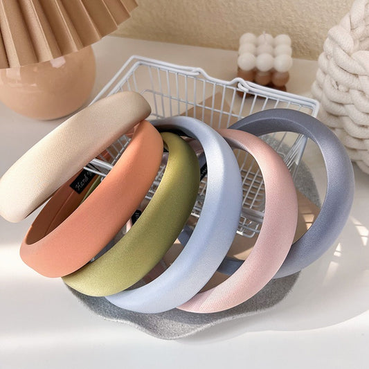Satin Wide-Brimmed Headband for Women