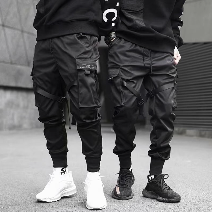 Harajuku Style Multi-Pocket Casual Loose Fit Pants