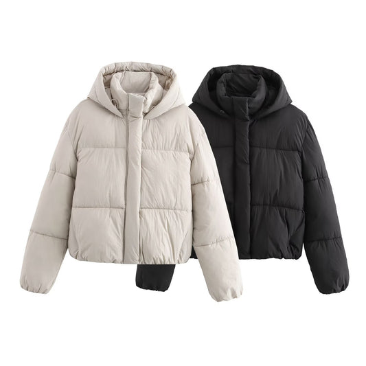 Harajuku Style Long Sleeved Hooded Cotton Jacket