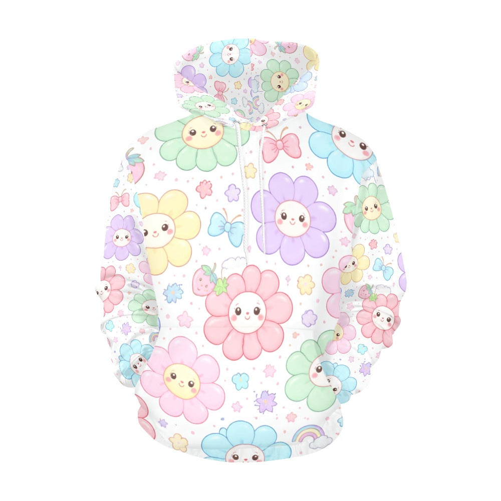 Pastel Harajuku Floral Pattern Women's All Over Print Hoodie