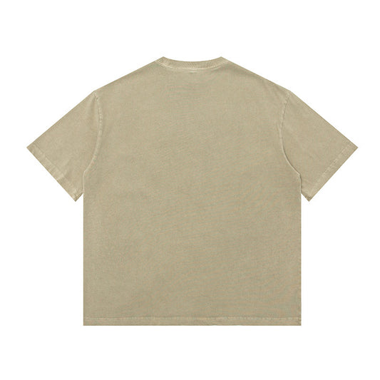 Washed Vintage Letter Printed Tee - Unisex Harajuku Style