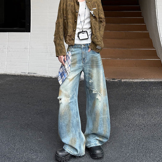 Playful Tie-Dye Loose Flared Slim Wide Leg Pants