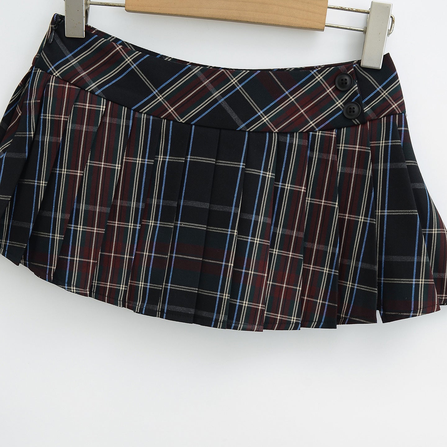 Split Pleated Skirt Half Skirt