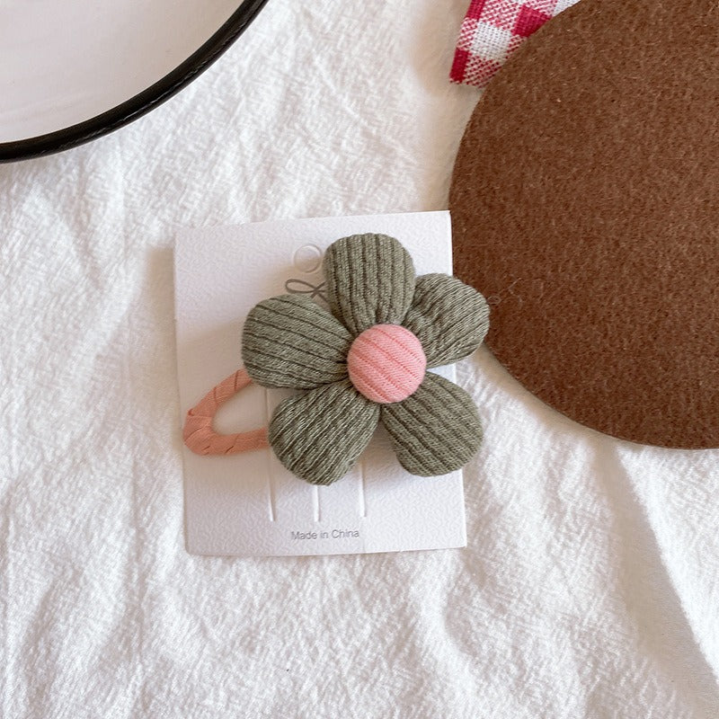 The New Children's Hair Clip Cute Sweet Flower Clip Colorful Hair Accessories Hairpin