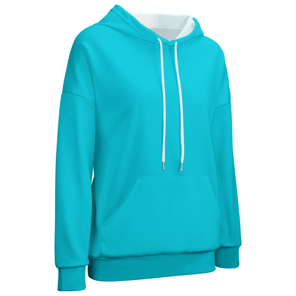 Highlighter Blue Dropped Sleeve Hoodie