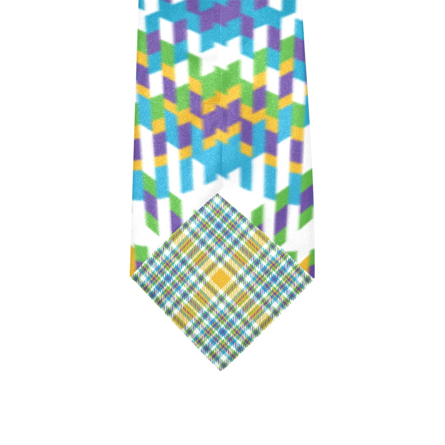 Yellow Blue Custom Peekaboo Necktie
