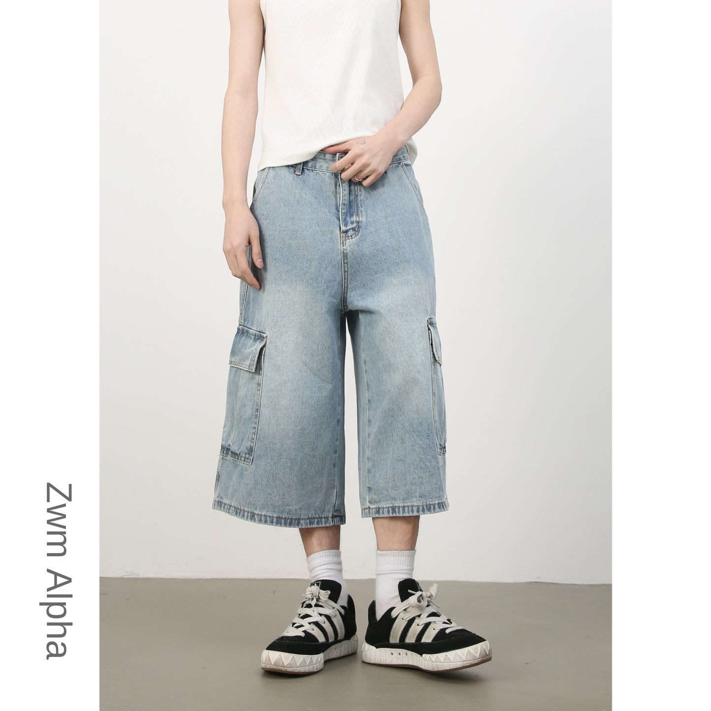 Nirben Multi-Pocket Skateboard Denim Shorts - Harajuku Style